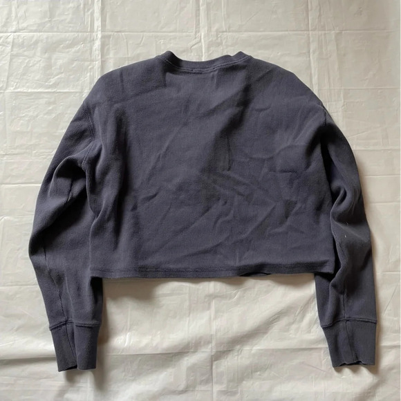 👚Wilfred Free by Aritzia  Dusty Blue Crop Top! Woman’s Size Small 👚 - Picture 6 of 11